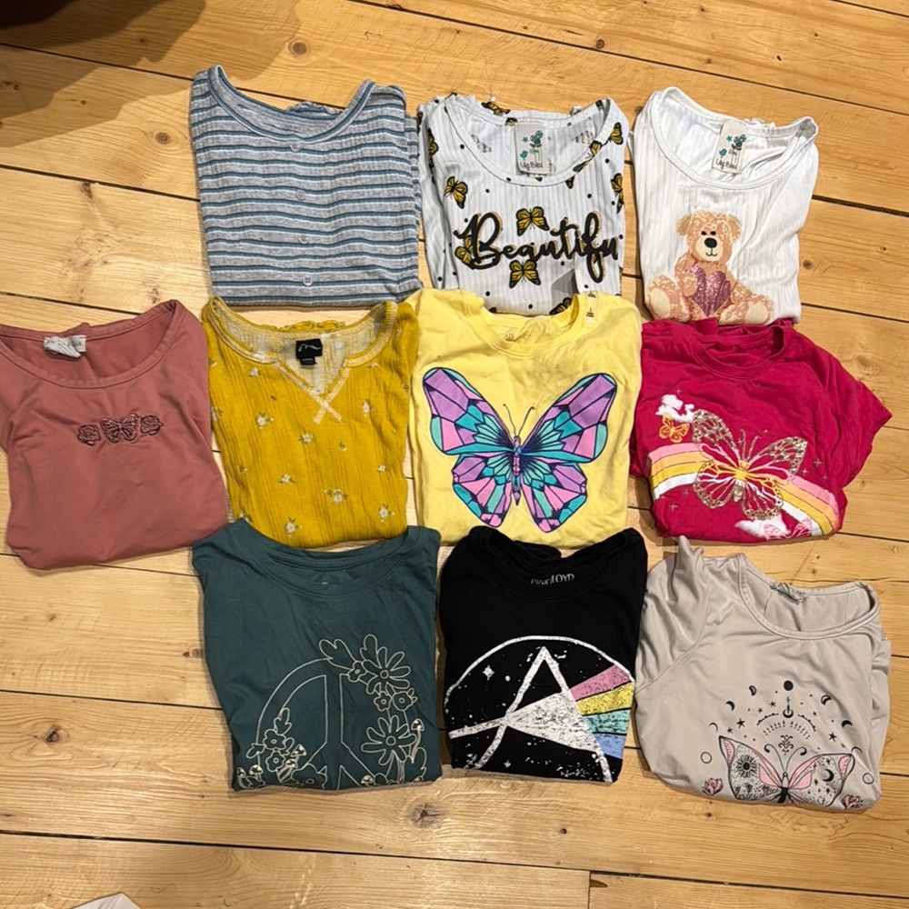 Girls short sleeves - set of 10